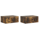 vidaXL Éjjeliszekrény 2 pcs Füstös Tölgy 49 x 34,5 x 20 cm Szerelt Fa
