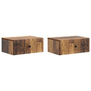 vidaXL Éjjeliszekrény 2 db Antik Fa 49 x 34,5 x 20 cm Szerelt Fa