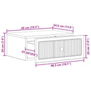 vidaXL Éjjeliszekrény 2 db Antik Fa 49 x 34,5 x 20 cm Szerelt Fa
