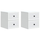 vidaXL Fali éjjeli szekrény 2 pcs Fehér 33 x 34,5 x 40 cm Szerelt Fa