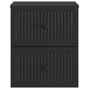 vidaXL Fali éjjeli szekrény 2 pcs Fekete 33 x 34,5 x 40 cm Szerelt Fa