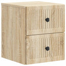 vidaXL Fali éjjeli szekrény 2 pcs Sonoma Tölgy 33 x 34,5 x 40 cm