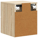 vidaXL Fali éjjeli szekrény 2 pcs Sonoma Tölgy 33 x 34,5 x 40 cm
