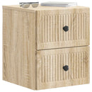 vidaXL Fali éjjeli szekrény 2 pcs Sonoma Tölgy 33 x 34,5 x 40 cm