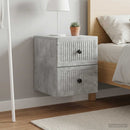 vidaXL Fali éjjeli szekrény 2 pcs Betonszürke 33 x 34,5 x 40 cm