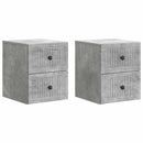 vidaXL Fali éjjeli szekrény 2 pcs Betonszürke 33 x 34,5 x 40 cm