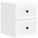 vidaXL Fali éjjeli szekrény fiókkal Magasfényű Fehér 33 x 34,5 x 40 cm
