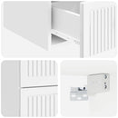 vidaXL Fali éjjeli szekrény 2 pcs Magasfényű Fehér 33 x 34,5 x 40 cm
