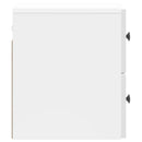 vidaXL Fali éjjeli szekrény 2 pcs Magasfényű Fehér 33 x 34,5 x 40 cm