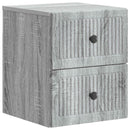 vidaXL Fali éjjeli szekrény 2 pcs Szürke Sonoma 33 x 34,5 x 40 cm