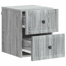vidaXL Fali éjjeli szekrény 2 pcs Szürke Sonoma 33 x 34,5 x 40 cm