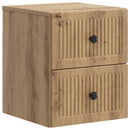 vidaXL Fali éjjeli szekrény 2 pcs Kézműves Tölgy 33 x 34,5 x 40 cm