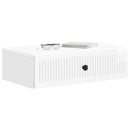 vidaXL Fali oldaltábla Magasfényű Fehér 59 x 34,5 x 17 cm Szerelt Fa