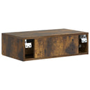 vidaXL Fali oldaltábla Füstös Tölgy 59 x 34,5 x 17 cm Szerelt Fa