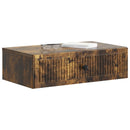 vidaXL Fali oldaltábla Füstös Tölgy 59 x 34,5 x 17 cm Szerelt Fa