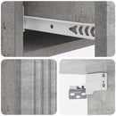 vidaXL Fali oldaltábla Betonszürke 87,5 x 34,5 x 17 cm Szerelt Fa