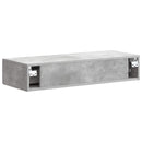 vidaXL Fali oldaltábla Betonszürke 87,5 x 34,5 x 17 cm Szerelt Fa