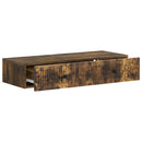 vidaXL Fali oldaltábla Füstös Tölgy 87,5 x 34,5 x 17 cm Szerelt Fa