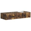 vidaXL Fali oldaltábla Füstös Tölgy 87,5 x 34,5 x 17 cm Szerelt Fa