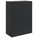 vidaXL Fali szekrény Fekete 66 x 34,5 x 90 cm Szerelt Fa