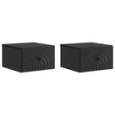 vidaXL Fali éjjeli szekrény 2 pcs Fekete 33 x 34,5 x 20 cm Szerelt Fa