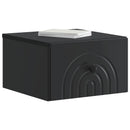 vidaXL Fali éjjeli szekrény 2 pcs Fekete 33 x 34,5 x 20 cm Szerelt Fa