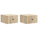 vidaXL Fali éjjeli szekrény 2 pcs Sonoma Tölgy 33 x 34,5 x 20 cm