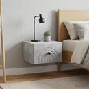 vidaXL Fali éjjeli szekrény 2 pcs Betonszürke 33 x 34,5 x 20 cm