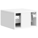 vidaXL Fali éjjeli szekrény fiókkal Magasfényű Fehér 33 x 34,5 x 20 cm