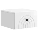 vidaXL Fali éjjeli szekrény 2 pcs Magasfényű Fehér 33 x 34,5 x 20 cm
