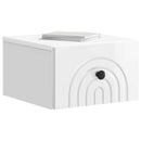 vidaXL Fali éjjeli szekrény 2 pcs Magasfényű Fehér 33 x 34,5 x 20 cm