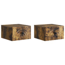 vidaXL Fali éjjeli szekrény 2 pcs Füstös Tölgy 33 x 34,5 x 20 cm