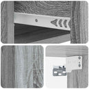vidaXL Fali éjjeli szekrény 2 pcs Szürke Sonoma 33 x 34,5 x 20 cm