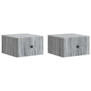 vidaXL Fali éjjeli szekrény 2 pcs Szürke Sonoma 33 x 34,5 x 20 cm