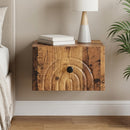 vidaXL Fali éjjeli szekrény Antik Fa 33 x 34,5 x 20 cm Szerelt Fa