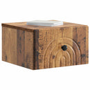 vidaXL Fali éjjeli szekrény Antik Fa 33 x 34,5 x 20 cm Szerelt Fa