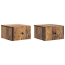 vidaXL Fali éjjeli szekrény fiókkal 2 pcs Antik Fa 33 x 34,5 x 20 cm