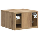 vidaXL Fali éjjeli szekrény 2 pcs Kézműves Tölgy 33 x 34,5 x 20 cm