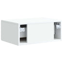 vidaXL Fali éjjeli szekrény fiókkal Fehér 49 x 34,5 x 20 cm Szerelt Fa