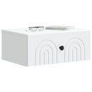 vidaXL Fali éjjeli szekrény fiókkal Fehér 49 x 34,5 x 20 cm Szerelt Fa