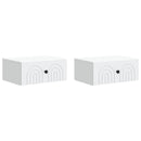 vidaXL Fali éjjeli szekrény 2 pcs Fehér 49 x 34,5 x 20 cm Szerelt Fa