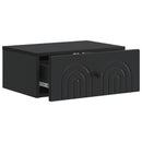 vidaXL Fali éjjeli szekrény 2 pcs Fekete 49 x 34,5 x 20 cm Szerelt Fa