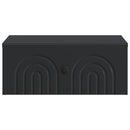 vidaXL Fali éjjeli szekrény 2 pcs Fekete 49 x 34,5 x 20 cm Szerelt Fa