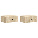 vidaXL Fali éjjeli szekrény 2 pcs Sonoma Tölgy 49 x 34,5 x 20 cm