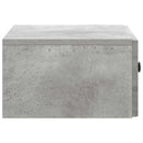 vidaXL Fali éjjeli szekrény Betonszürke 49 x 34,5 x 20 cm Szerelt Fa