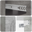 vidaXL Fali éjjeli szekrény 2 pcs Betonszürke 49 x 34,5 x 20 cm
