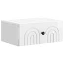 vidaXL Fali éjjeli szekrény fiókkal Magasfényű Fehér 49 x 34,5 x 20 cm