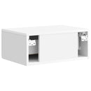 vidaXL Fali éjjeli szekrény fiókkal Magasfényű Fehér 49 x 34,5 x 20 cm