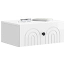 vidaXL Fali éjjeli szekrény fiókkal Magasfényű Fehér 49 x 34,5 x 20 cm