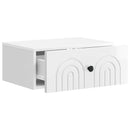 vidaXL Fali éjjeli szekrény 2 pcs Magasfényű Fehér 49 x 34,5 x 20 cm